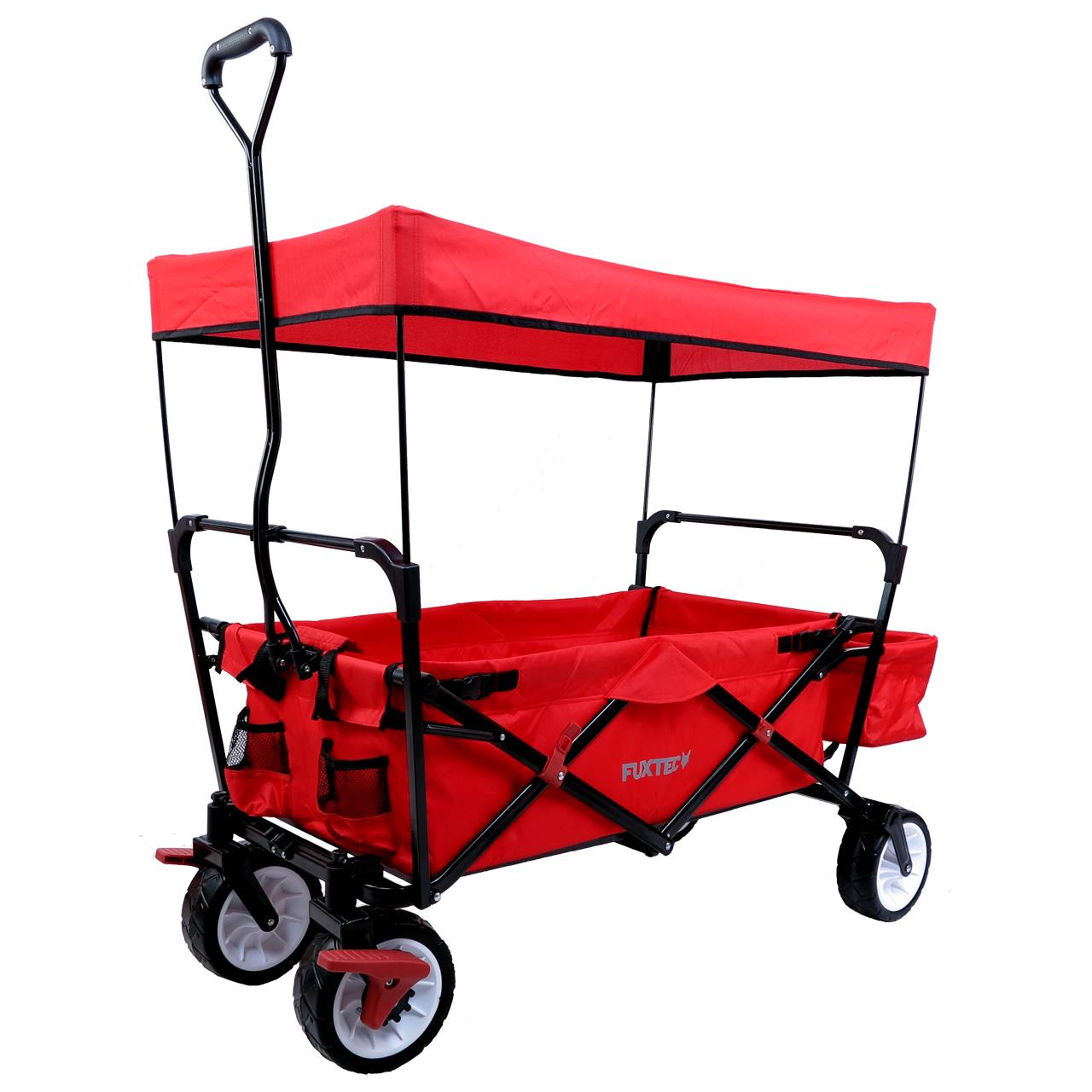 Carrello Pieghevole da giardino da spiaggia con tettuccio FUXTEC FX-CT350