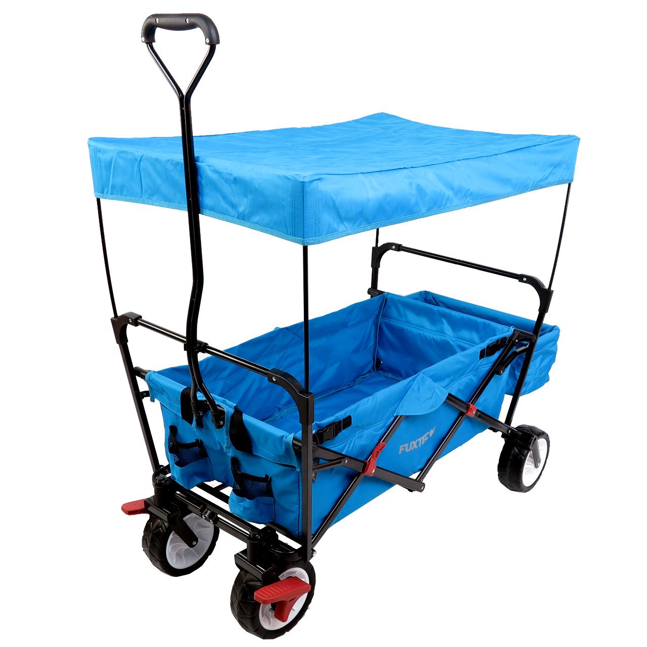 Carrello Pieghevole da giardino da spiaggia con tettuccio FUXTEC FX-CT350