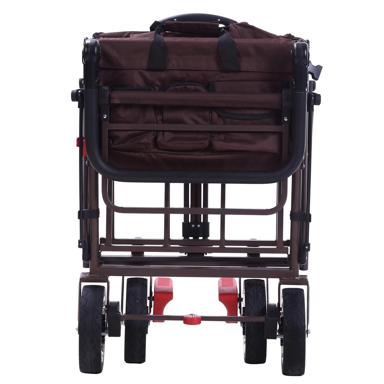 Carrello pieghevole da giardino  FUXTEC CT-700 con tettuccio apribile MARRONE