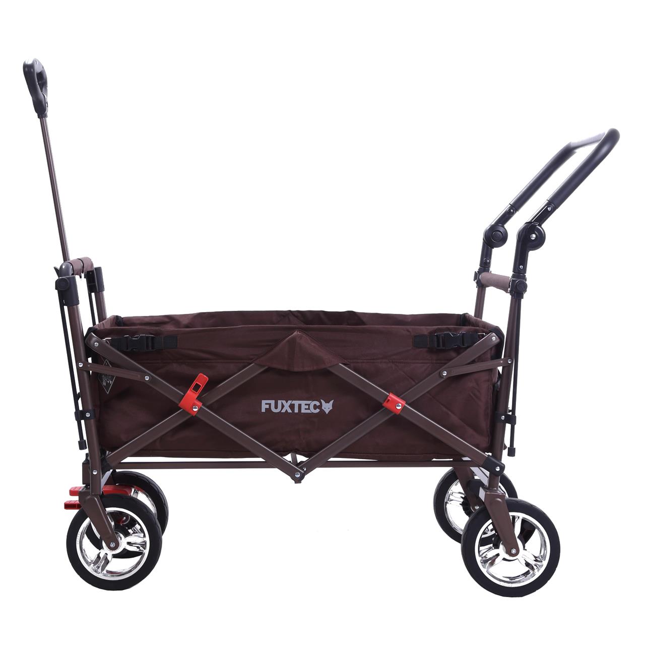 Carrello pieghevole da giardino  FUXTEC CT-700 con tettuccio apribile MARRONE