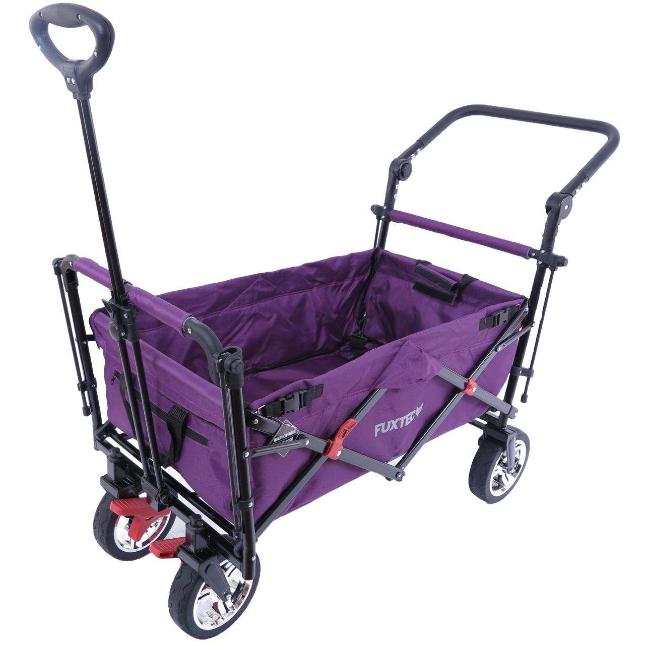 Carrello pieghevole giardino FUXTEC FX-CT800 con tettuccio parasole per il trasporto dei bambini