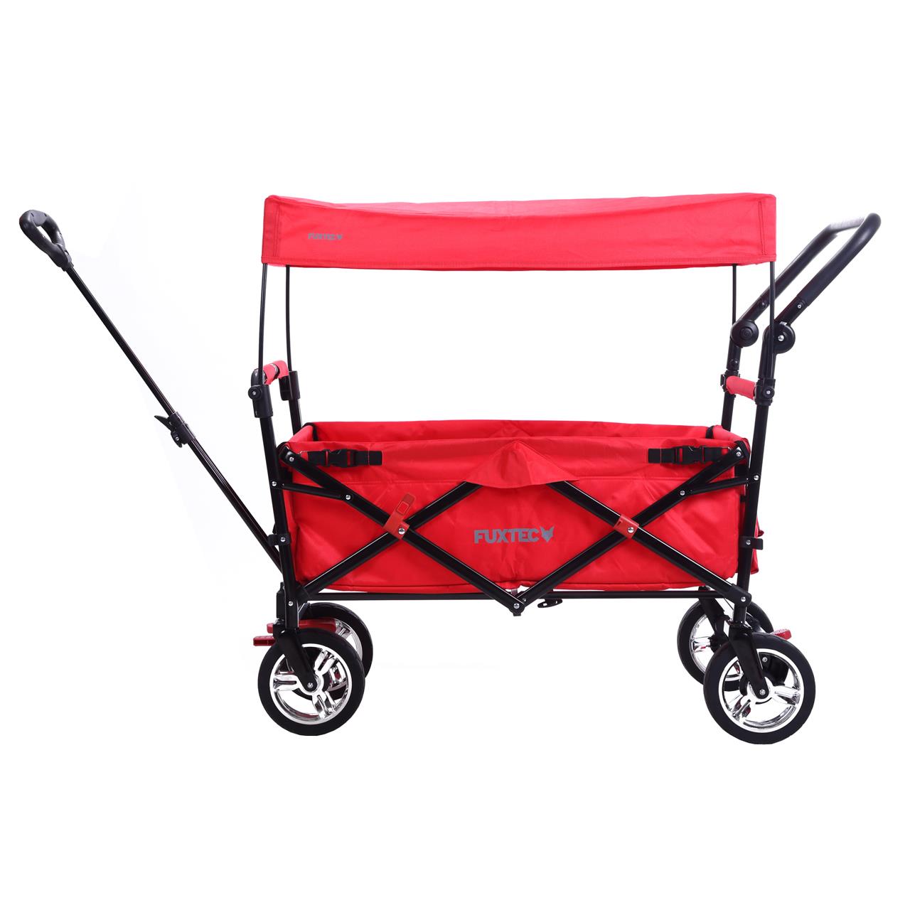 Carrello pieghevole da giardino  FUXTEC CT-700 con tettuccio apribile ROSSO