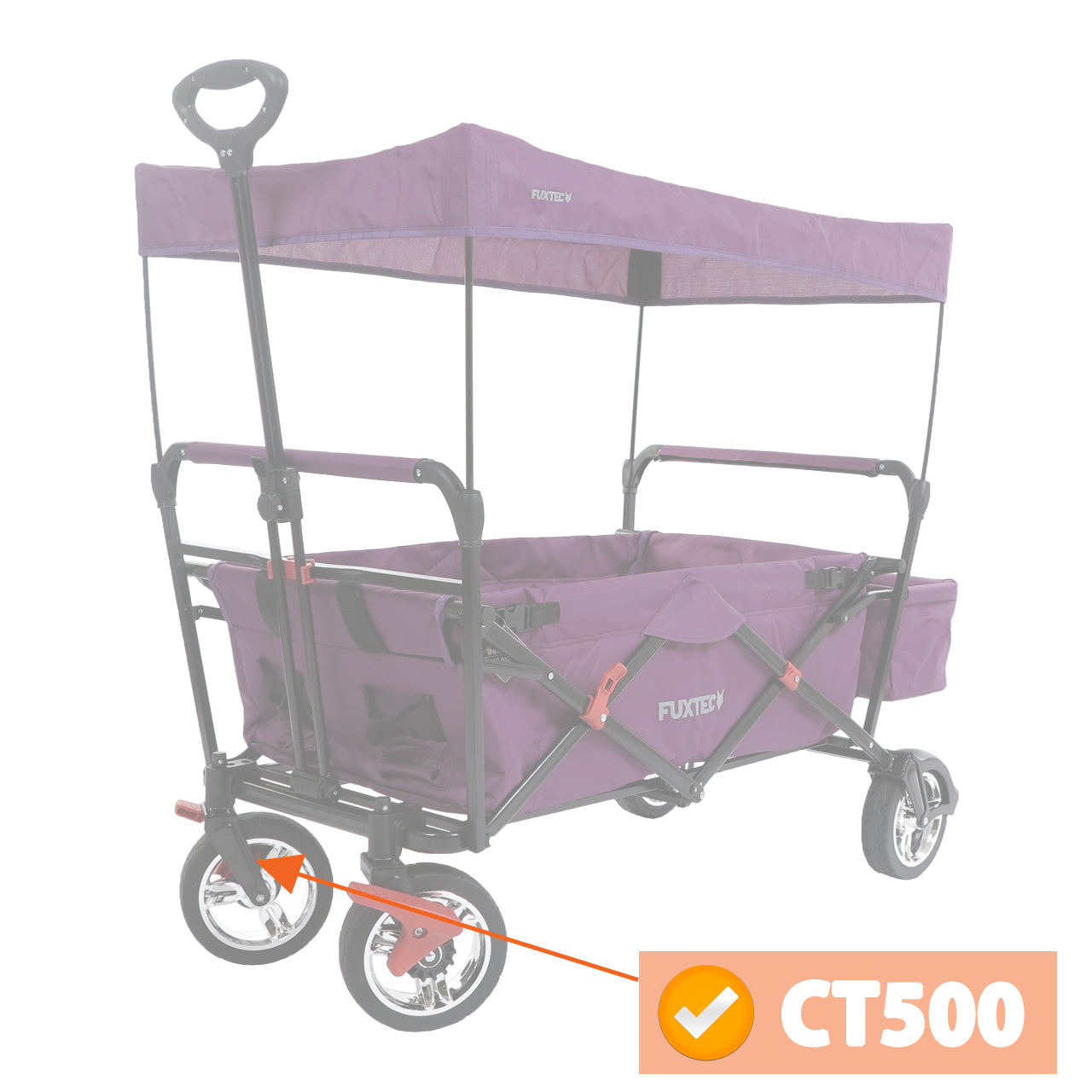 Supporto ruota incl. freno NERO CT500 destra / CT700 e CT800 sinistra