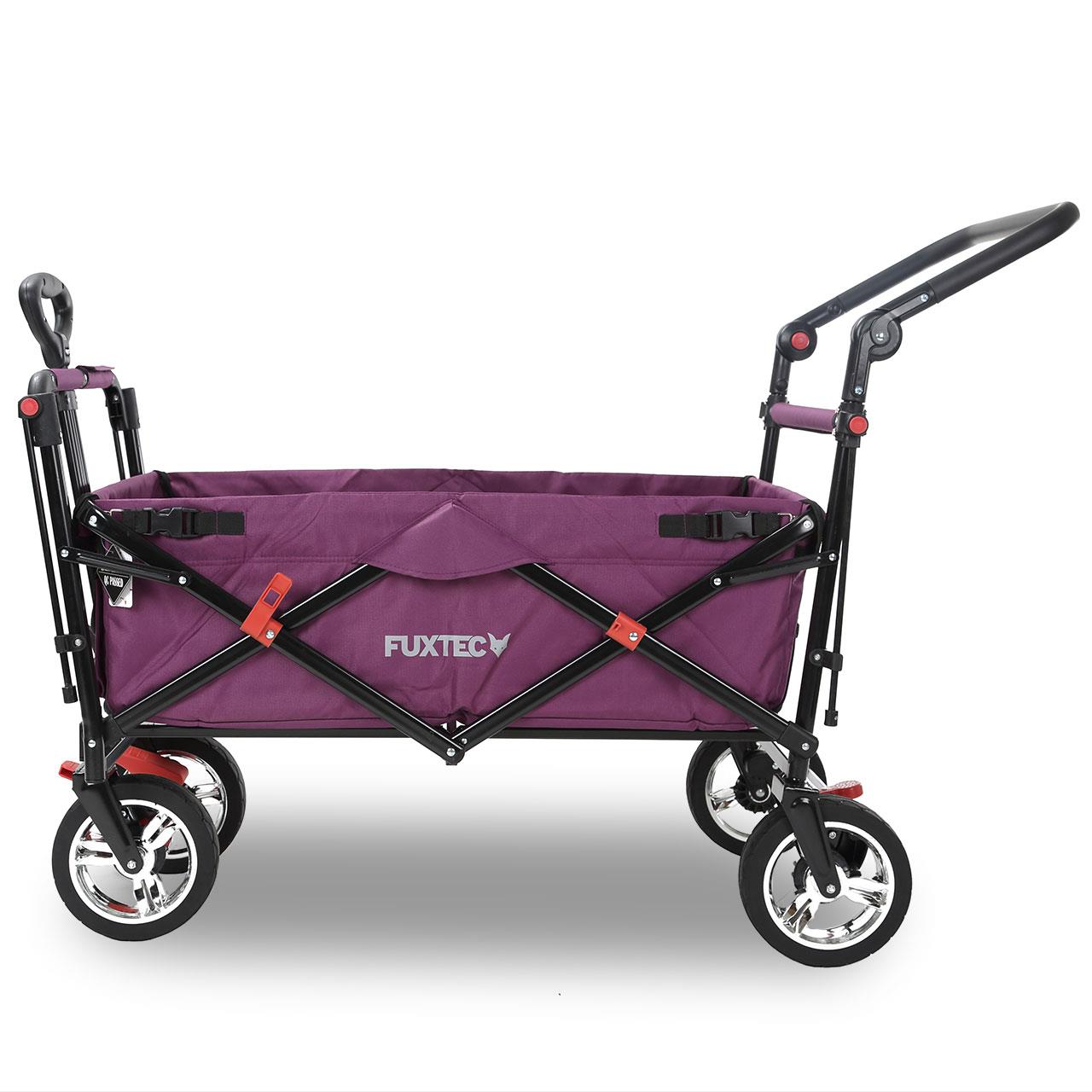 Carrello pieghevole giardino FUXTEC FX-CT800 con tettuccio parasole per il trasporto dei bambini
