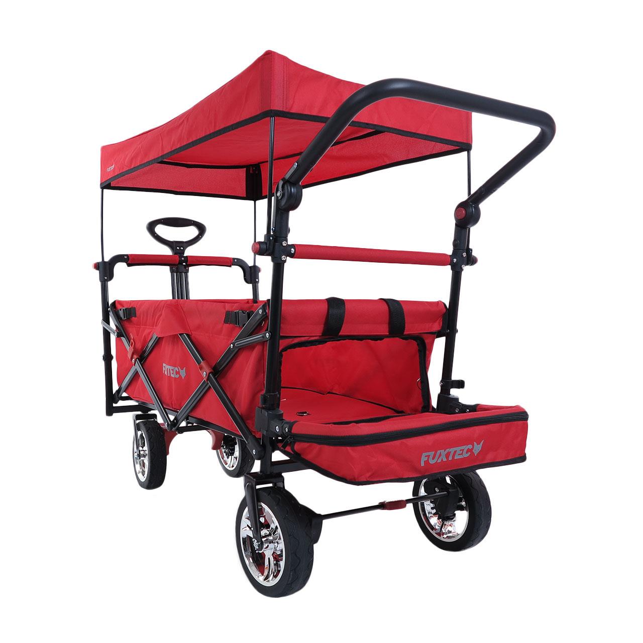 Carrello pieghevole giardino FUXTEC FX-CT800 con tettuccio parasole per il trasporto dei bambini