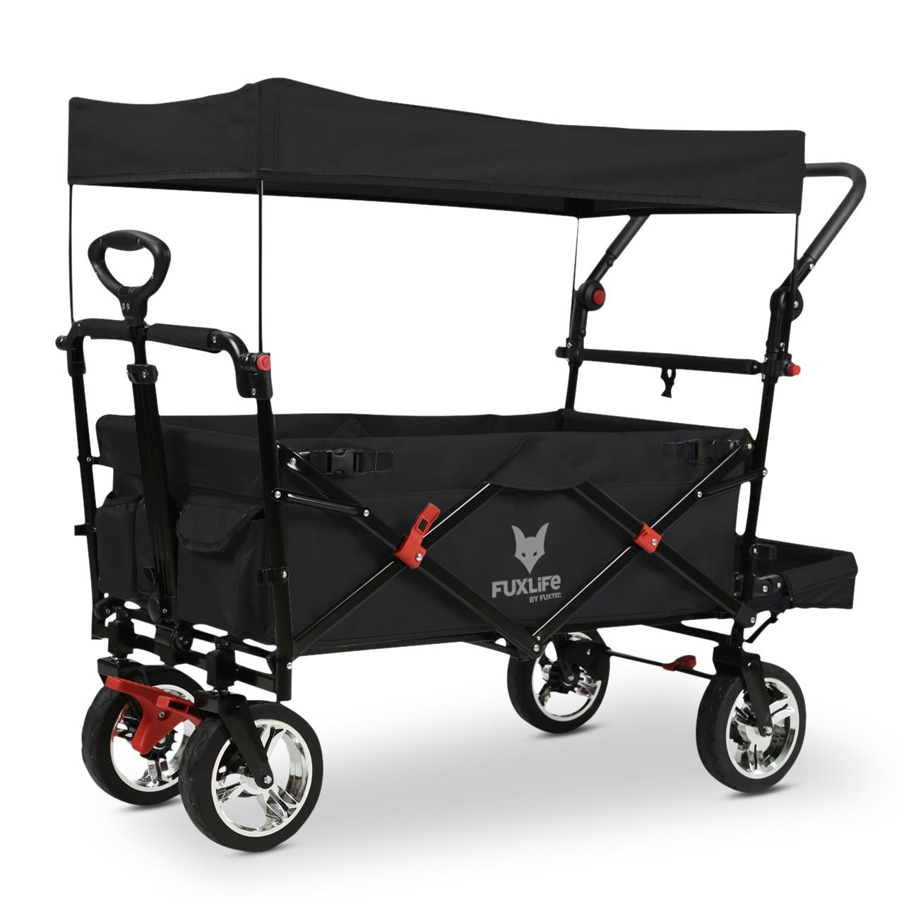 Carrello pieghevole giardino FUXTEC FX-CT800 con tettuccio parasole per il trasporto dei bambini