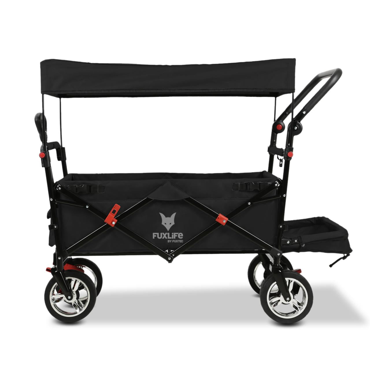 Carrello pieghevole giardino FUXTEC FX-CT800 con tettuccio parasole per il trasporto dei bambini