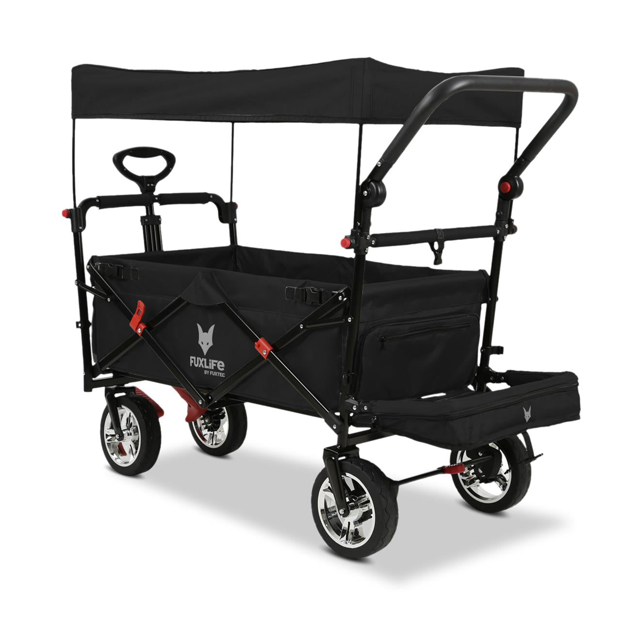 Carrello pieghevole giardino FUXTEC FX-CT800 con tettuccio parasole per il trasporto dei bambini