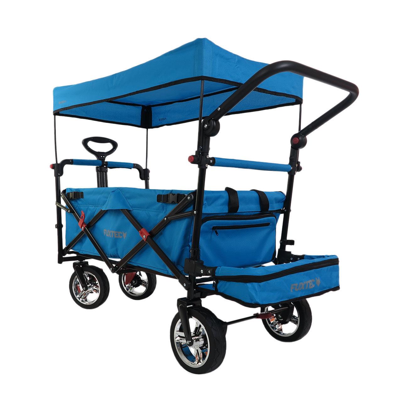 Carrello pieghevole giardino FUXTEC FX-CT800 con tettuccio parasole per il trasporto dei bambini