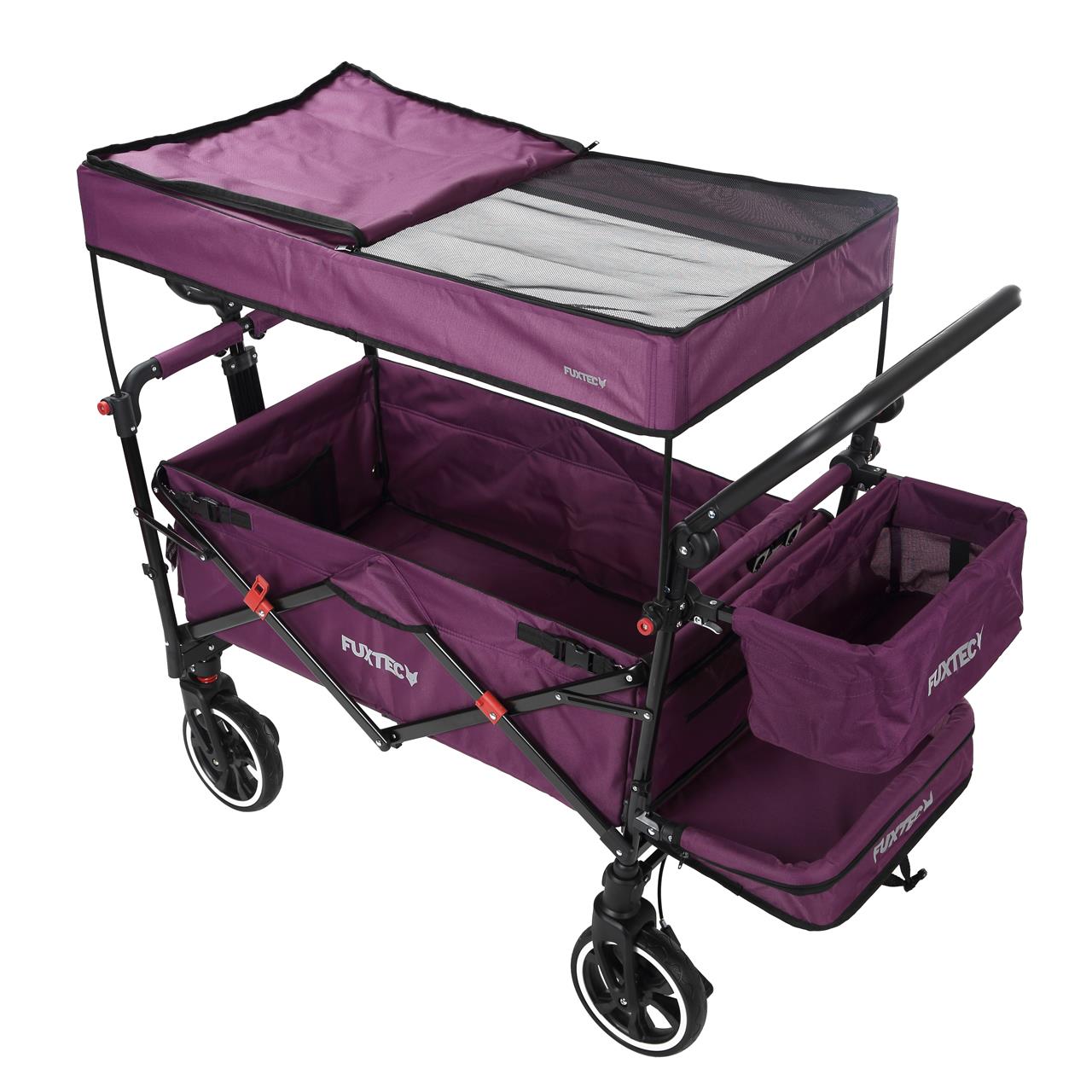 Carrello pieghevole premium passeggino per trasporto bambini spesa FUXTEC CT850