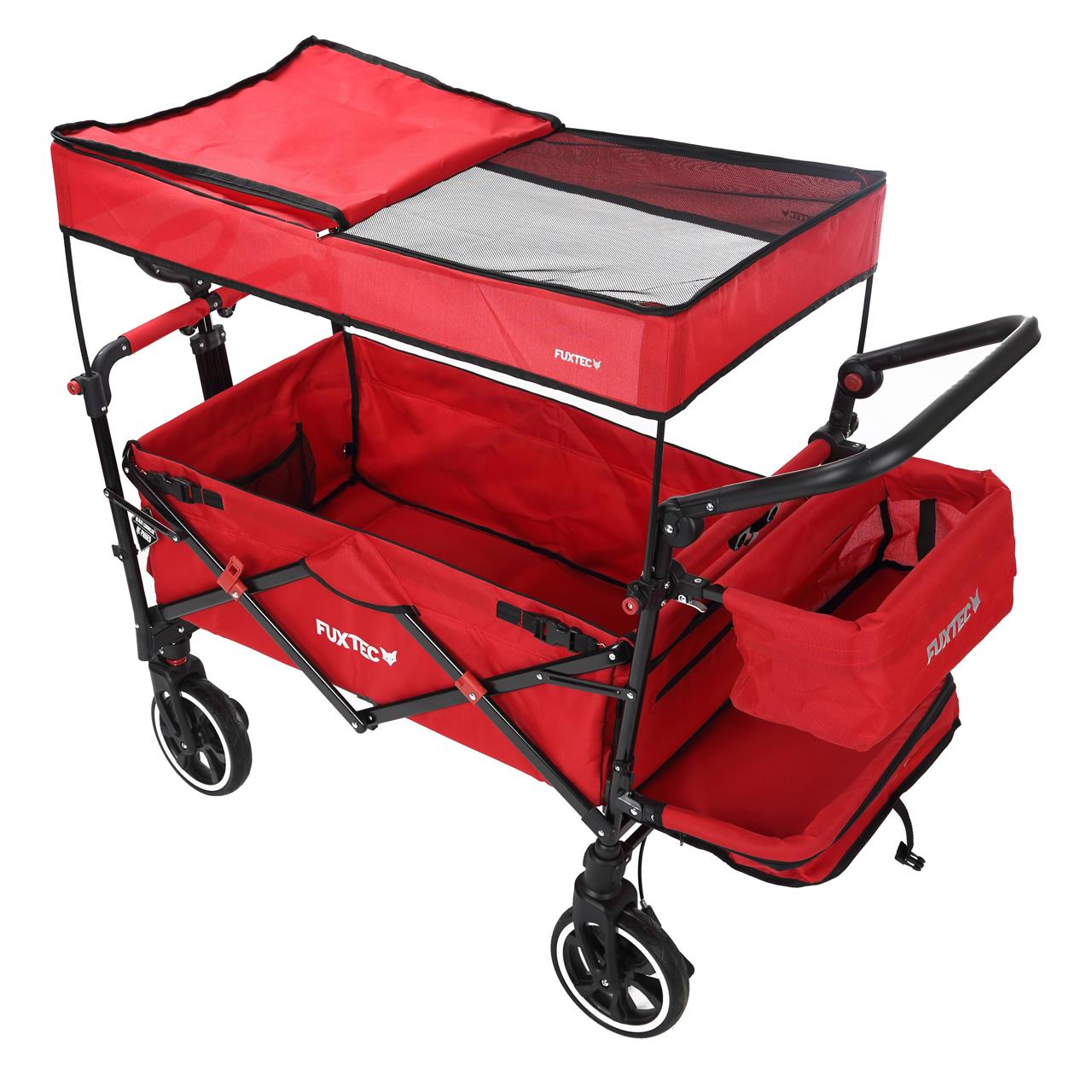 Carrello pieghevole premium passeggino per trasporto bambini spesa FUXTEC CT850