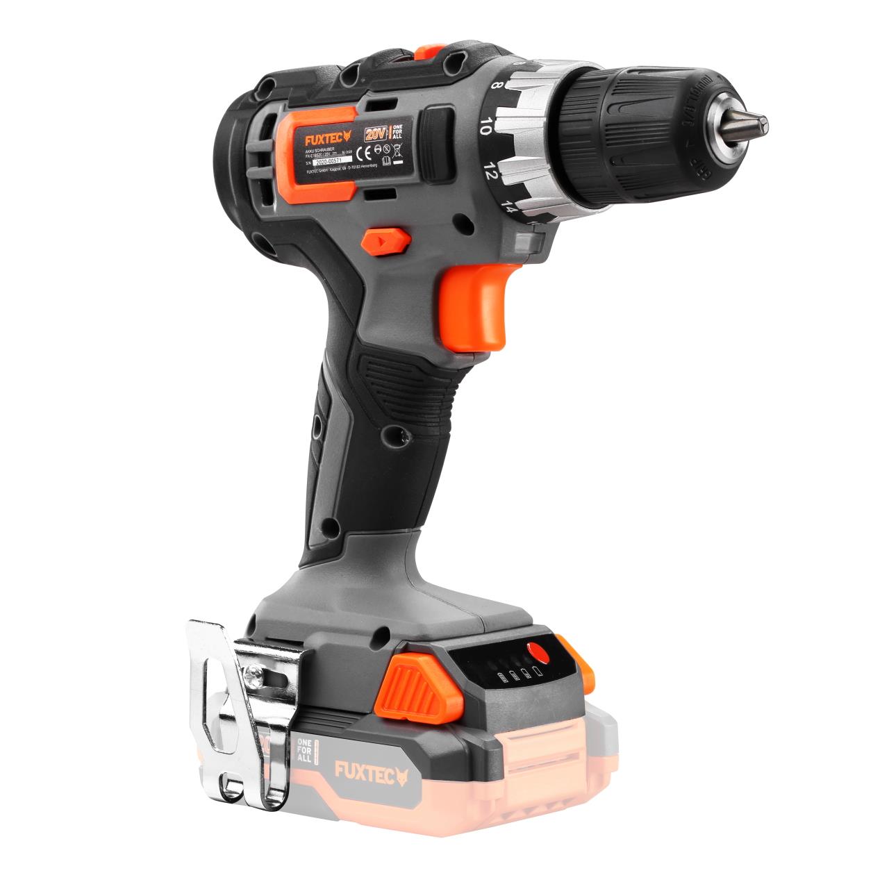 Set di attrezzi elettrici con batteria da 20V, che include una seghetto alternativo, un trapano avvitatore e un tassellatore