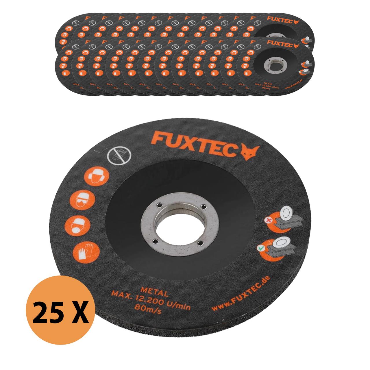 Set di 25 dischi da taglio da 115 mm per metallo, acciaio e acciaio inossidabile per la smerigliatrice angolare a batteria da 20 V FX-E1WS20