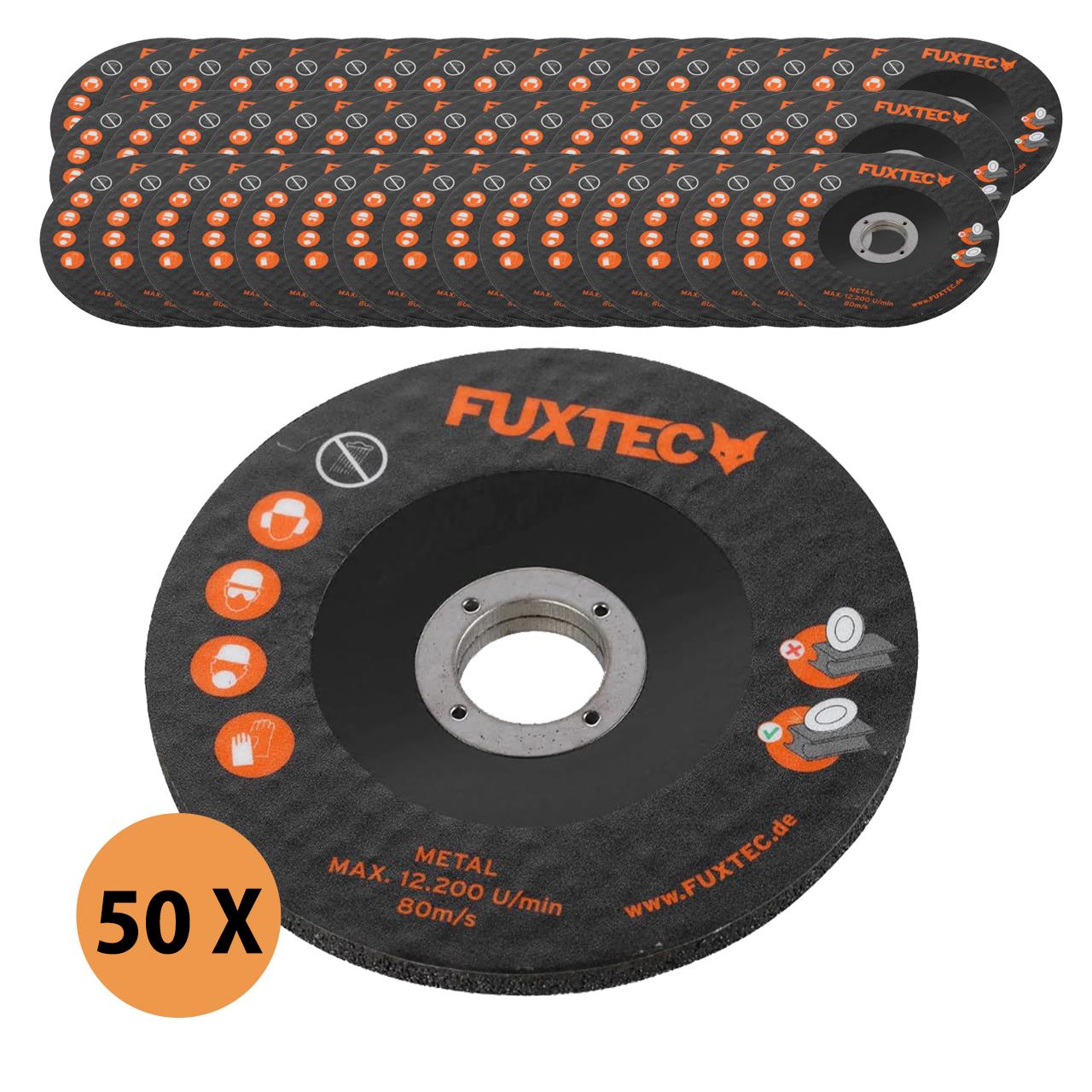 50er Set 115mm Trennscheiben für Metall, Stahl und INOX für 20V Akku Winkelschleifer FX-E1WS20