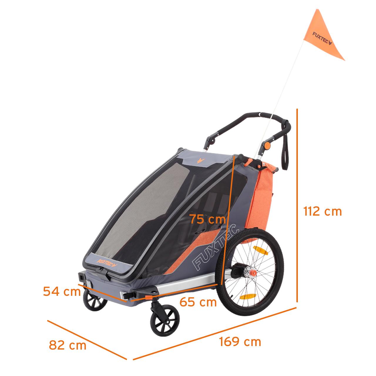 Rimorchio per bicicletta FUXTEC FA1