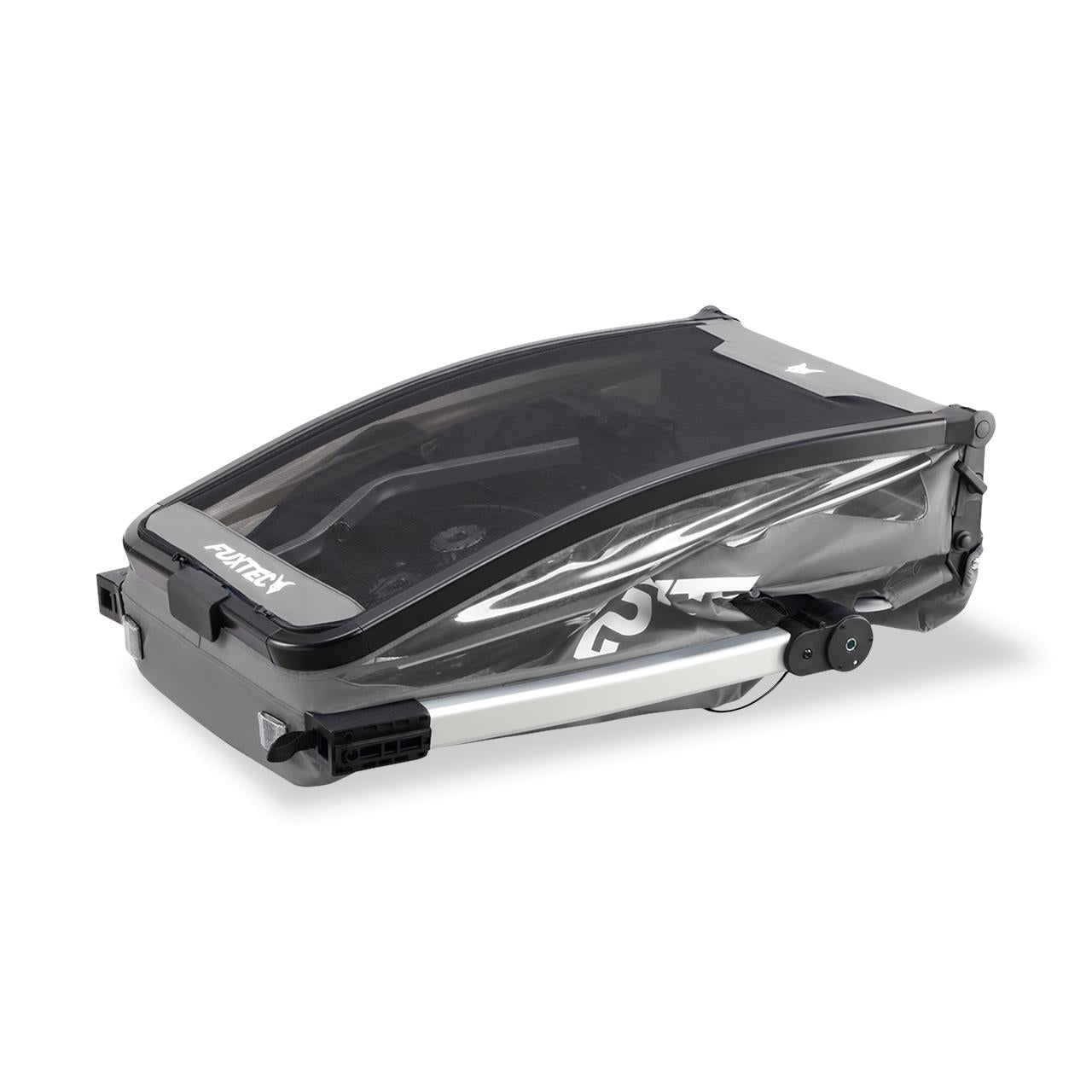 FUXTEC Fahrradanhänger/Jogger FX-FA1-SET-GRAU mit Jogger-Rad