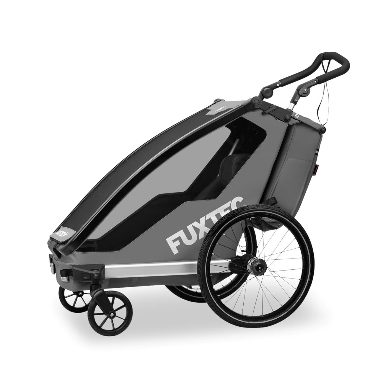 Bild 1 B-WARE FUXTEC Fahrradanhänger FX-FA1S/Einsitzer Grau