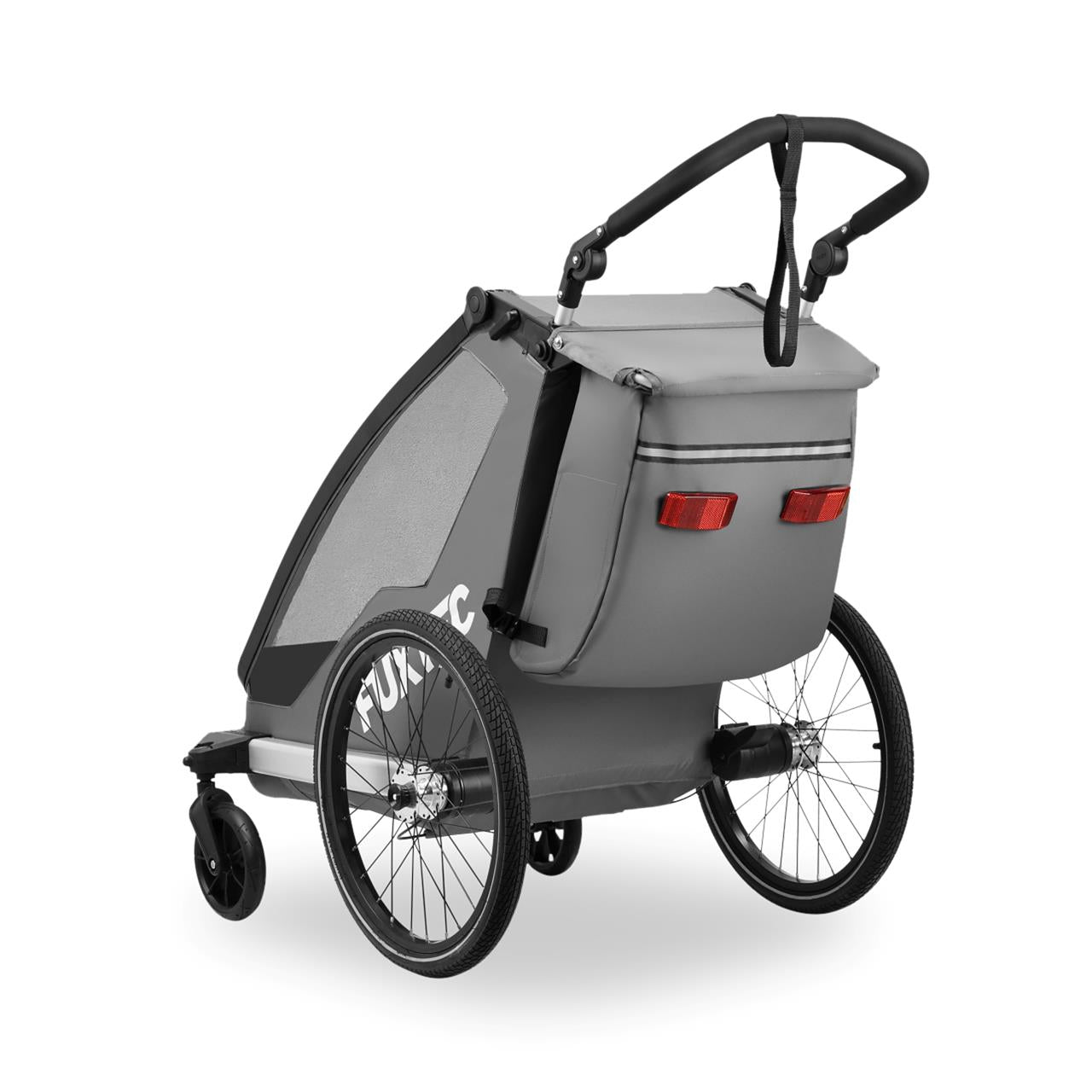 Rimorchio per bici FUXTEC FX-FA1S grigio con ruota jogger