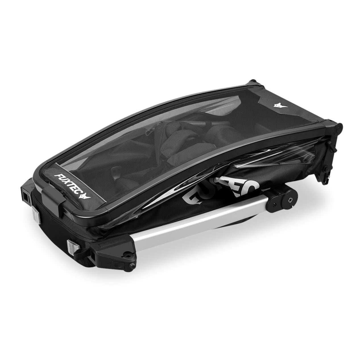 Rimorchio per biciclette FUXTEC FX-FA1S nero con ruota jogger