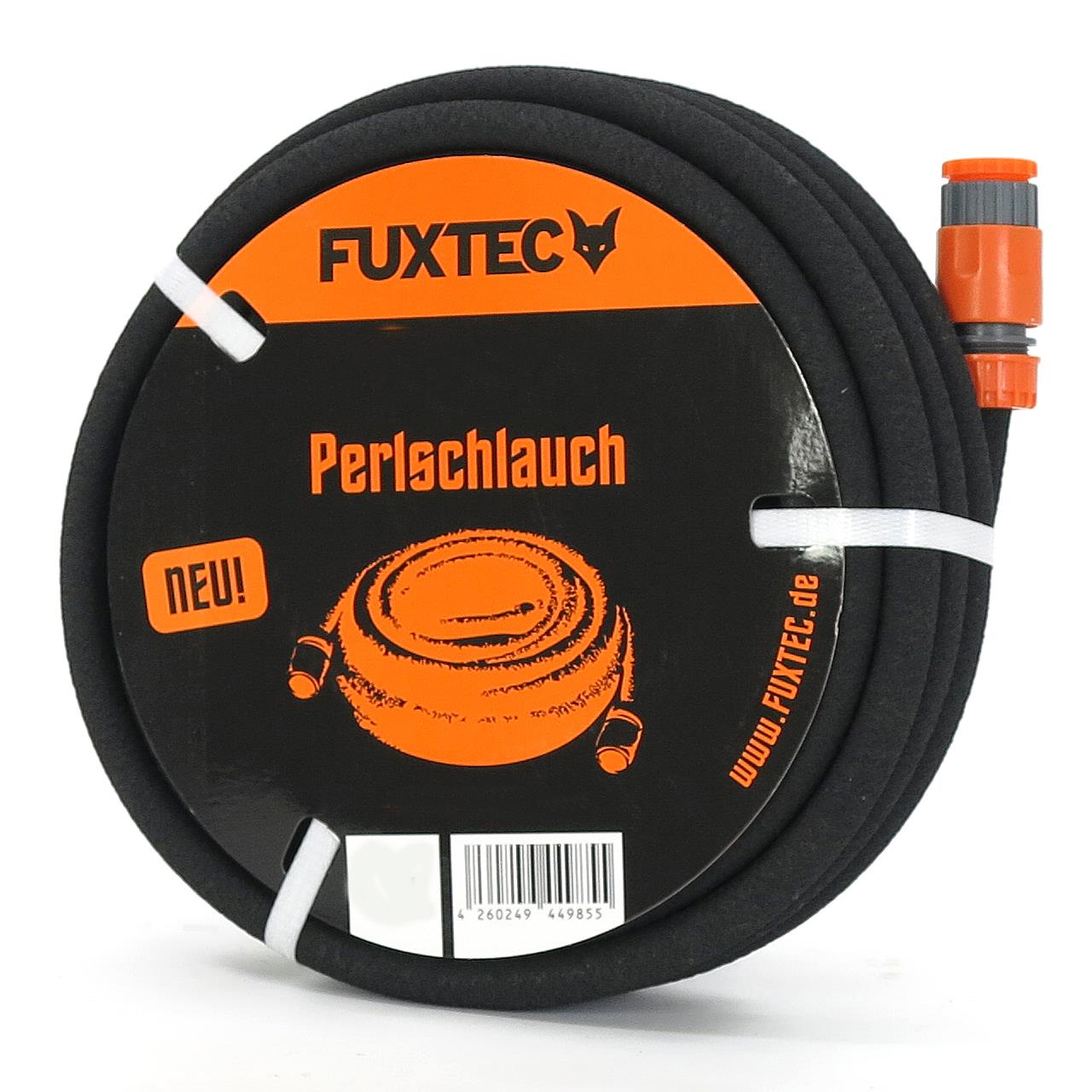 FUXTEC - 1/2" tubo perlato microporoso per irrigazione 15m/30m/50m con una vasta gamma di accessori