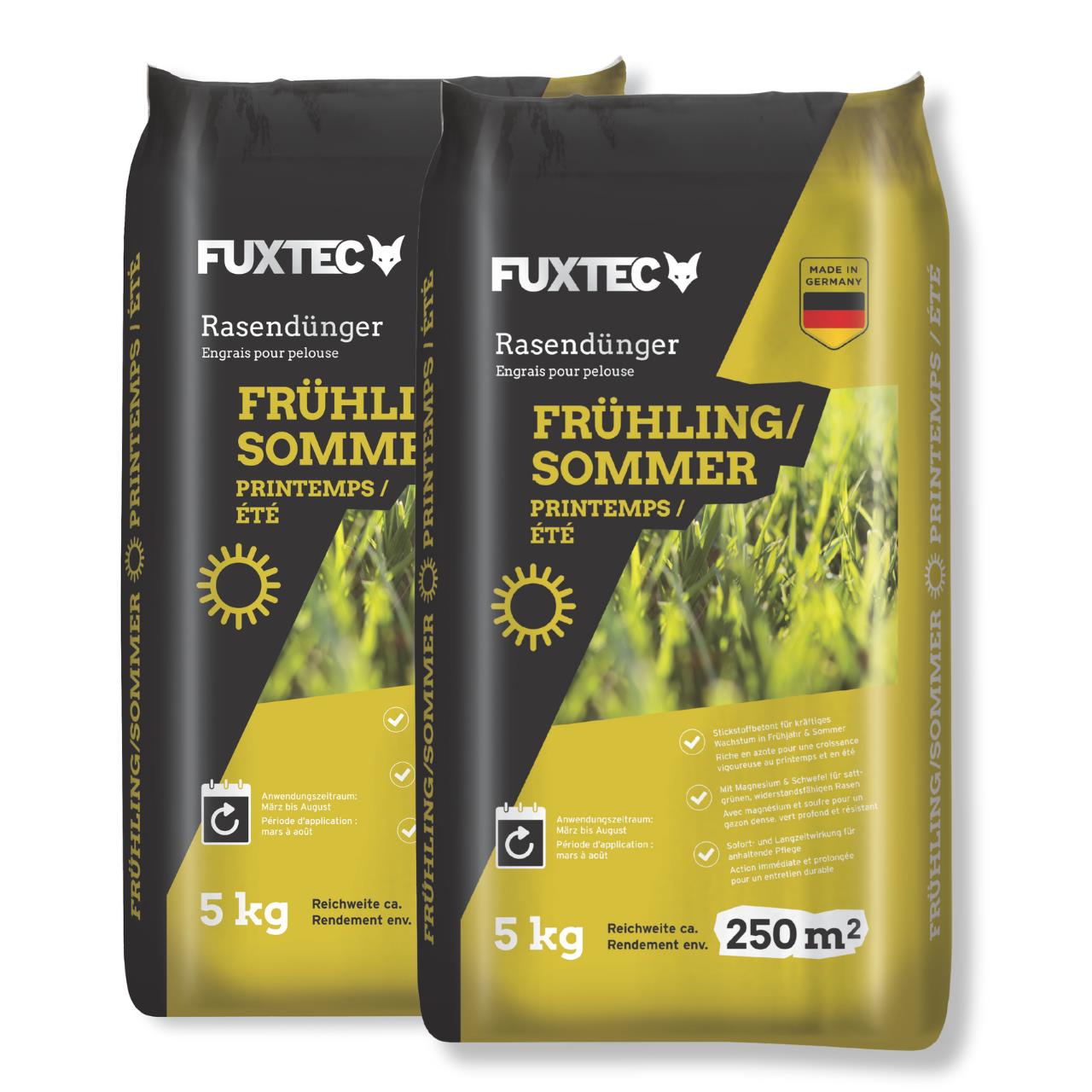 FUXTEC Rasendünger Frühjahr/Sommer FX-RDFS 10kg für 500qm