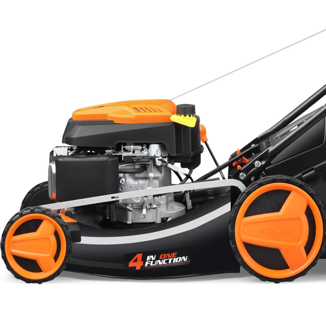 Tagliaerba / Tosaerba a benzina E-Start FUXTECFX-RM5196eS motore a scoppio 196cc- 51cm di taglio- ad avviamento elettrico-mulching