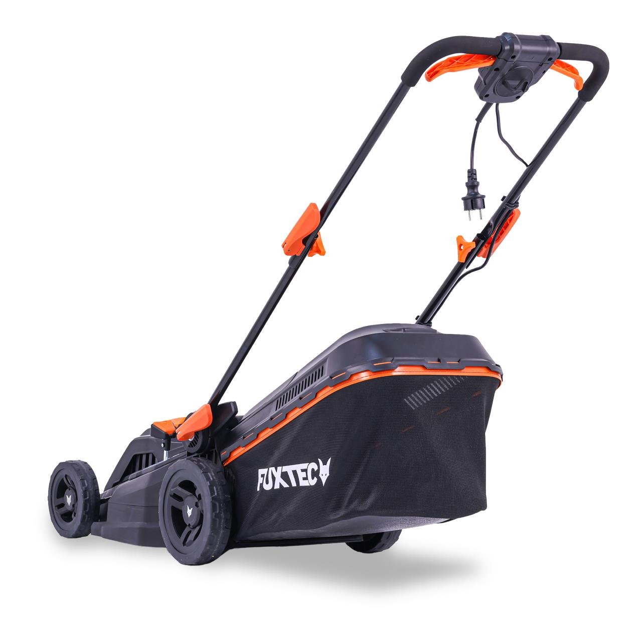 FUXTEC Tagliaerba elettrico con cavo tosaerba RME38 Larghezza di taglio di 380 mm | Cesto raccogli erba 40l Potenza di 1600W