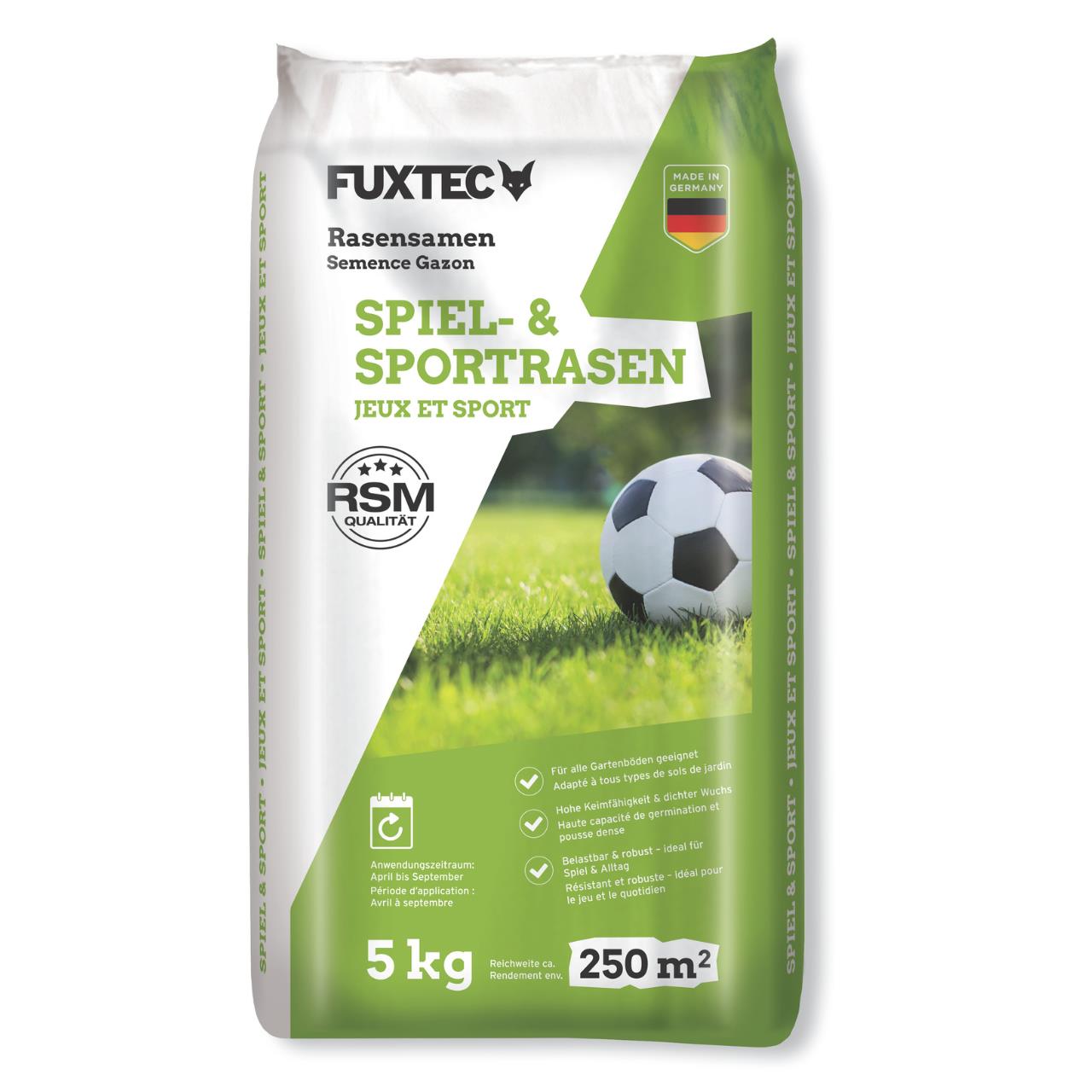 FUXTEC sementi per prato FX-RSSP5 5kg tappeto erboso per giochi e sport