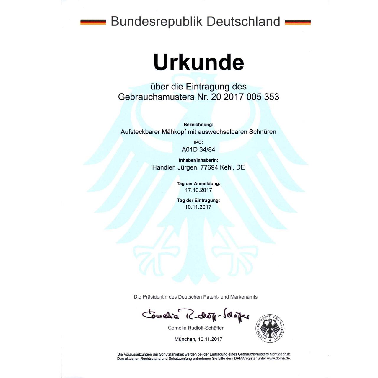 Wildkrautbürstenaufsatz inkl. Fadenkopffunktion 8mm für  Rasentrimmer