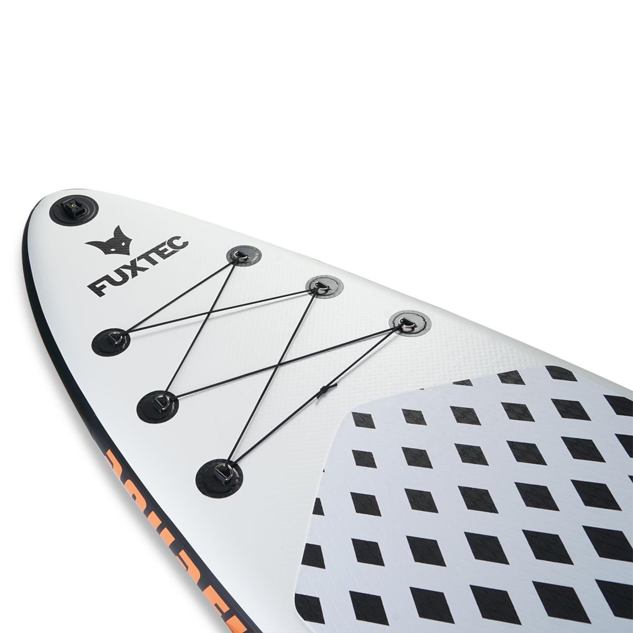 Tavola Stand Up Paddle, SUP Board FUXTEC SUP320Eco Tavola Nera e bianca.