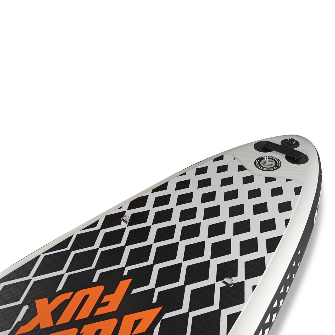 Tavola Stand Up Paddle, SUP Board FUXTEC SUP320Eco Tavola Nera e bianca.