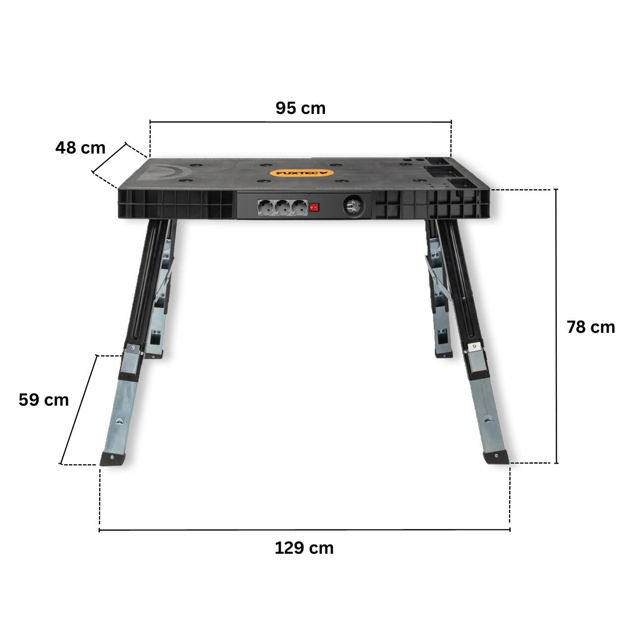 Banco da lavoro multifunzione FUXTEC FX-WB 5in1 pieghevole e portatile
