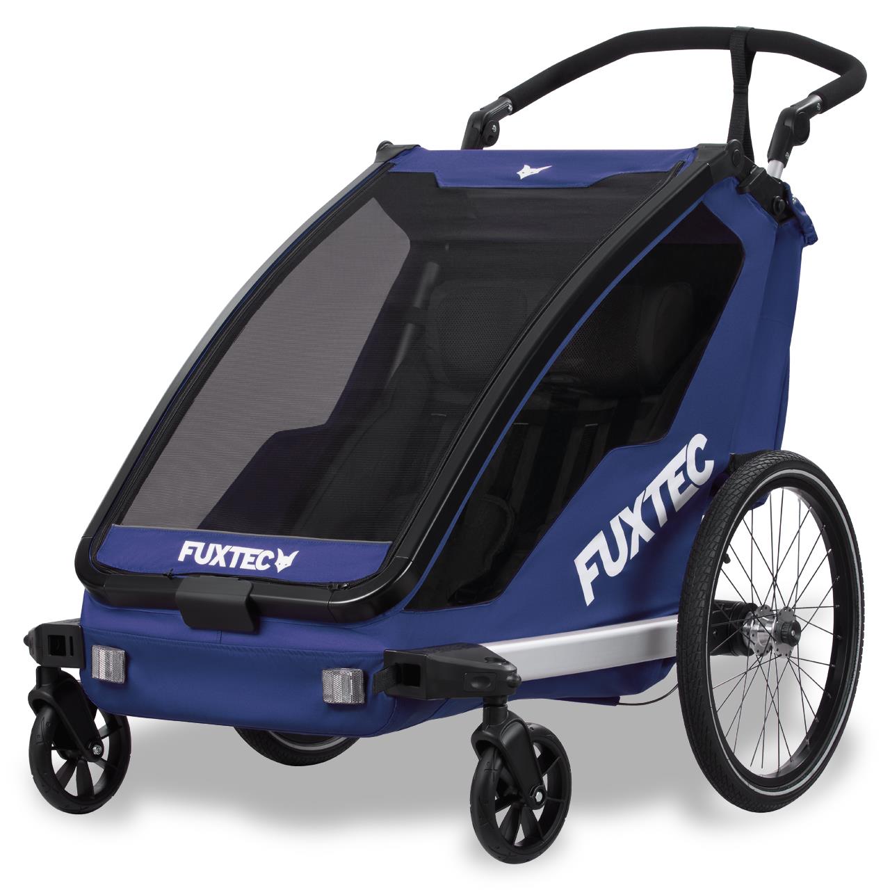FUXTEC FX-FA1: Carrello Bici Sportivo Convertibile per Bambini - Multifunzione, Sicuro e Confortevole - BLU