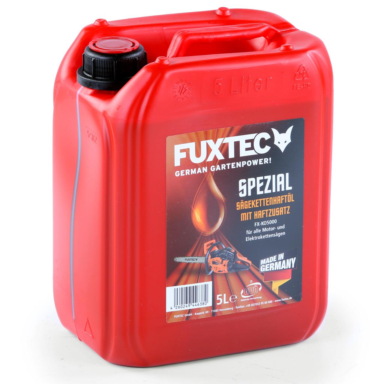 Olio per catena motoseghe FUXTEC con additivo adesivo -Olio per catene 5 L FUXTEC